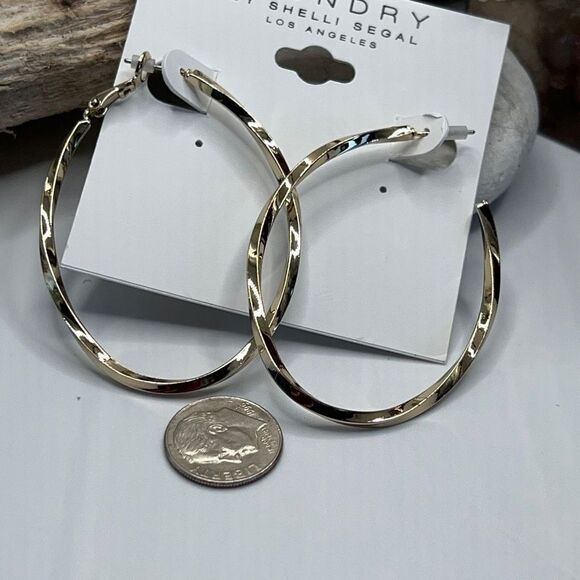 Gold Hoop  Earrings Laundry by Shelli Segal $16ea / 3 for $25 - Picture 5 of 8